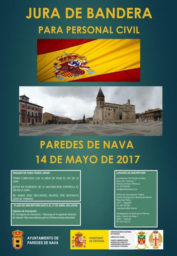CARTEL JURA DE BANDERA PAREDES DE NAVA